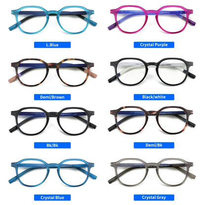 ANTI BLUE LIGHT Retro Circular  Glasses Blue Light Blocking Round Computer Eyeglasses for Unisex Fashion