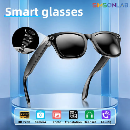 Ai Smart Glasses Unisex AI Camera Smart Glasses Q&A Translation Photo Take Video Record Wireless Call Protection Lenses Sports Sunglasses Gift