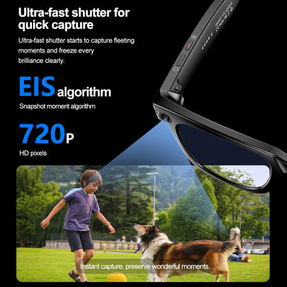 Ai Smart Glasses Unisex AI Camera Smart Glasses Q&A Translation Photo Take Video Record Wireless Call Protection Lenses Sports Sunglasses Gift