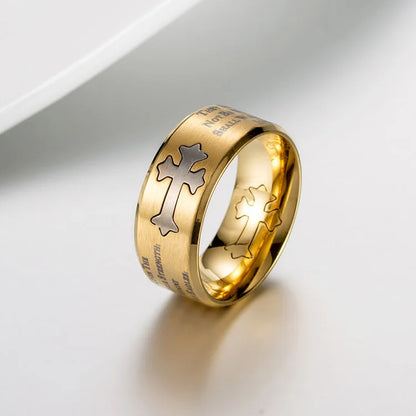 Ring Isaiah Book Carving Bible Verse Prayer Verse Finger Ring Stainless Steel Religious Rings For Men Women Gift