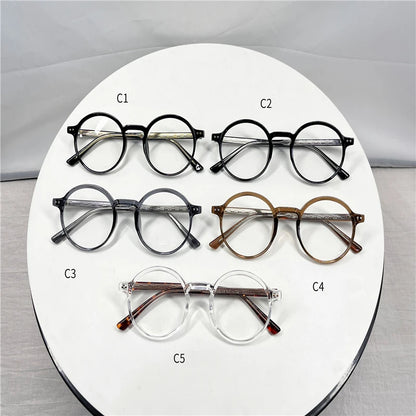 ANTI BLUE LIGHT Round Prescription Glasses For The Nearsighted Fashion TR90 Women Men Myopes Lunettes