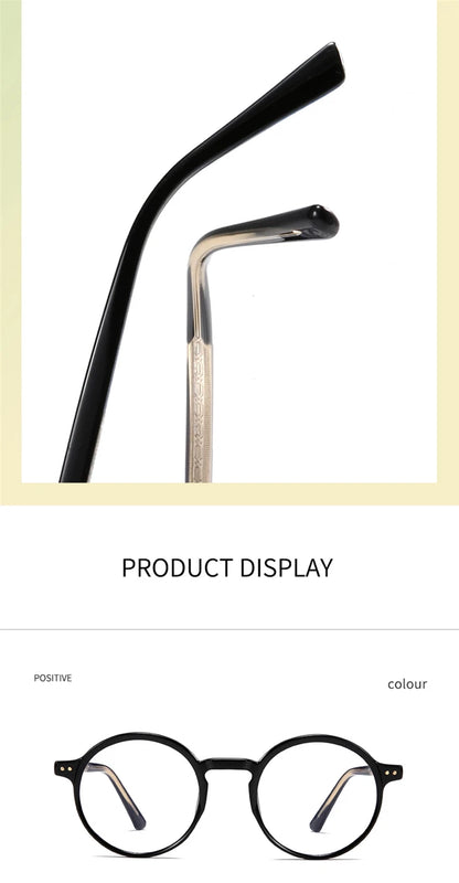 ANTI BLUE LIGHT Round Prescription Glasses For The Nearsighted Fashion TR90 Women Men Myopes Lunettes