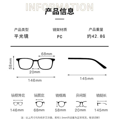 COMPUTER GLASSES / EXECUTIVE Square Shape Woman Eyeglasses Bohemian Style Blue Light Blocking Glasses for Women New Style Decorative Glass