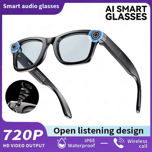 Ai Smart Glasses Unisex  smart glasses with Camera Video 8MP Translation Sunglasses Bluetooth Call Music Play Men Women Recording 100+ Languages