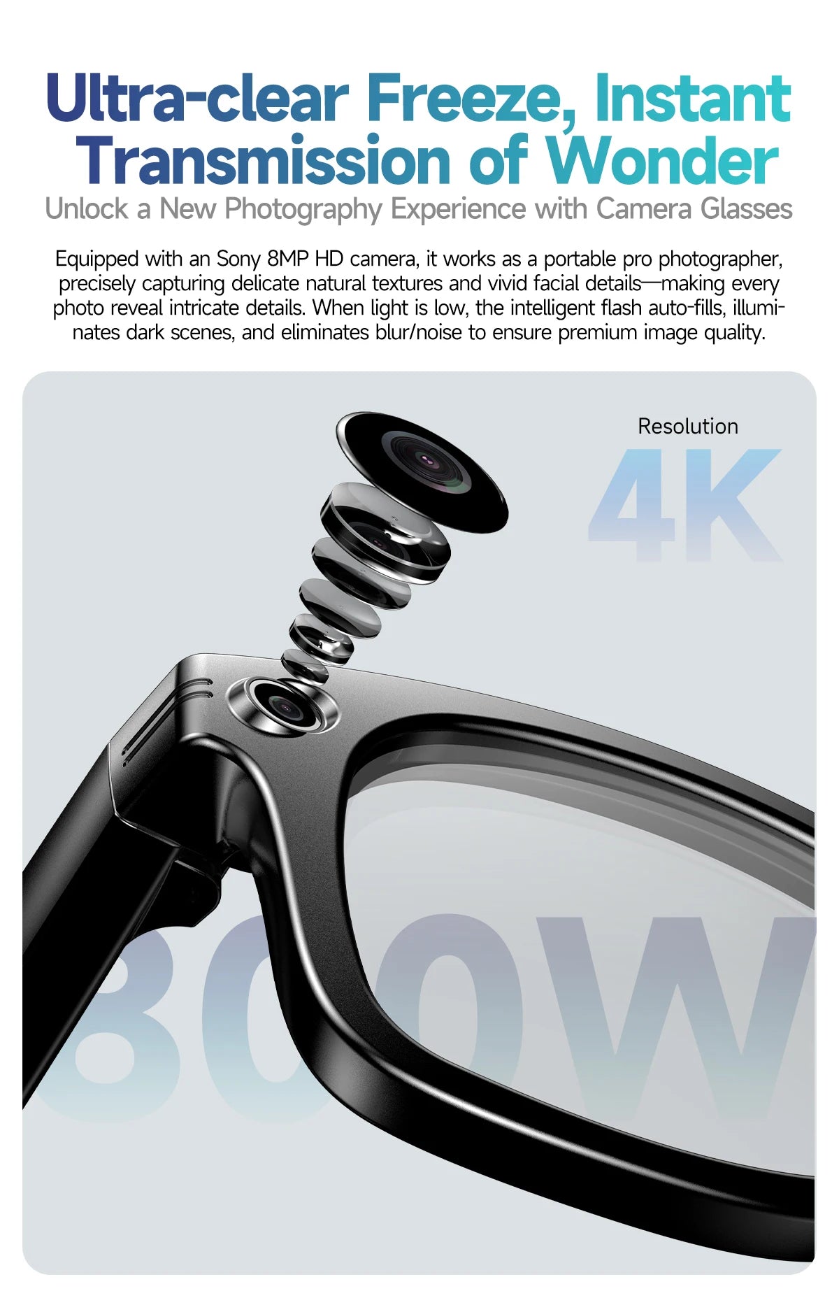 Ai Smart Glasses Unisex New Smart Glasses Recording Videos AI Photo Recognition Translation Call Sunglasses Men Women Waterproof Bluetooth Glasses