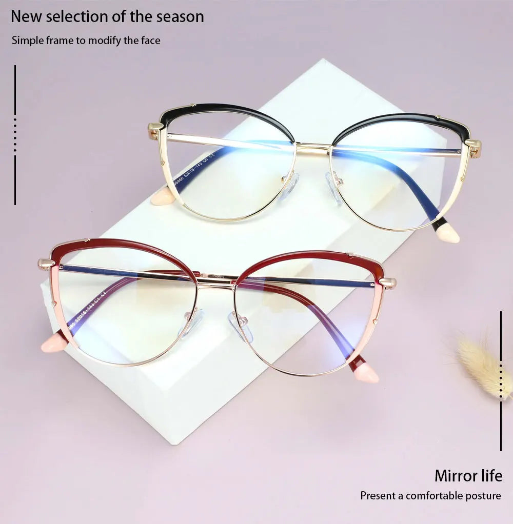 COMPUTER GLASSES ANTI BLUE LIGHT Frames Women Tr90 Fashion Computer Eyeglasses