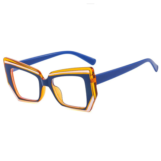 COMPUTER GLASSES / EXECUTIVE  Fashion Irregular Square Women's Glasses Anti Blue Light Colorful Frame Vintage Modern Clear Reading  Eyewear for Female
