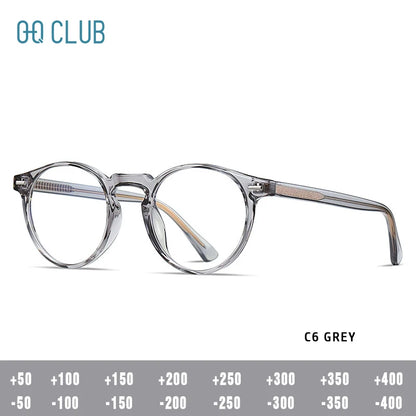 ANTI BLUE LIGHT Round Prescription Glasses Men's Eyeglasses Lunettes Myopia Lenses Eyepieces for Reading Glass Eyewear