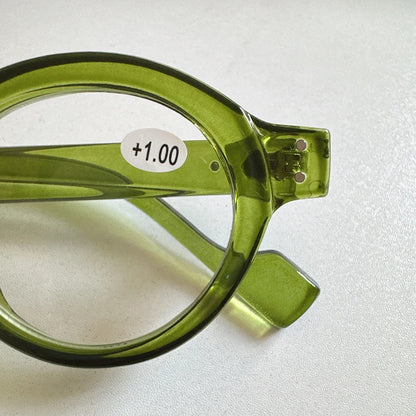 Reading Glasses Women Classic Vintage  Trendy Anti Blue Light Computer Eyewear Men Thick Round Frame Hyperopia Glasses Unisex