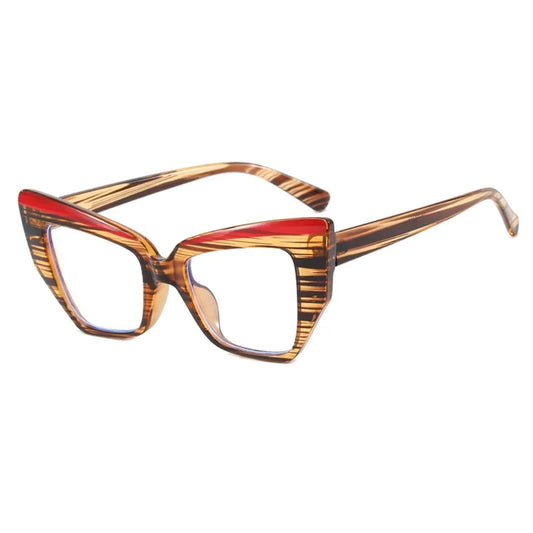 COMPUTER GLASSES / EXECUTIVE Anti Blue Light Cat Eye Glasses Frame For Women Men Vintage Design Clear Colorable Lens TR90 Fashion Female Eyeglasses