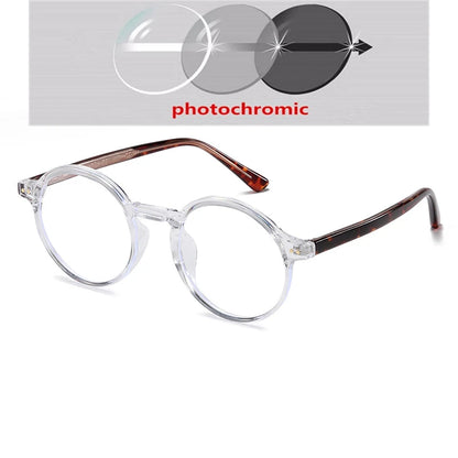 ANTI BLUE LIGHT Round Prescription Glasses For The Nearsighted Fashion TR90 Women Men Myopes Lunettes