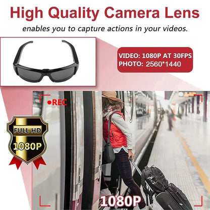 Ai Smart Glasses Unisex  Mini Glasses Camera Portable Outdoor Security Sports DV DVR Video Recorder Surveillance Camcorder For Driving