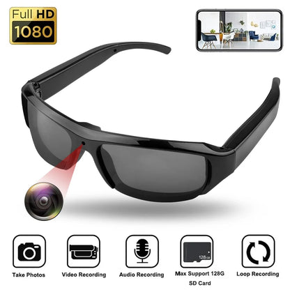 Ai Smart Glasses Unisex  Mini Glasses Camera Portable Outdoor Security Sports DV DVR Video Recorder Surveillance Camcorder For Driving