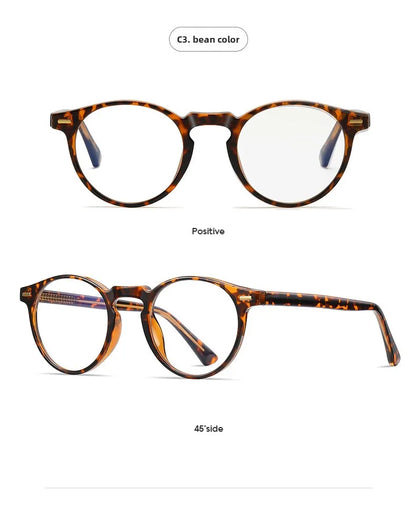 ANTI BLUE LIGHT Round Prescription Glasses Men's Eyeglasses Lunettes Myopia Lenses Eyepieces for Reading Glass Eyewear