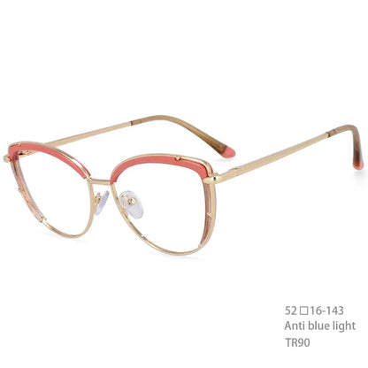 COMPUTER GLASSES ANTI BLUE LIGHT Frames Women Tr90 Fashion Computer Eyeglasses