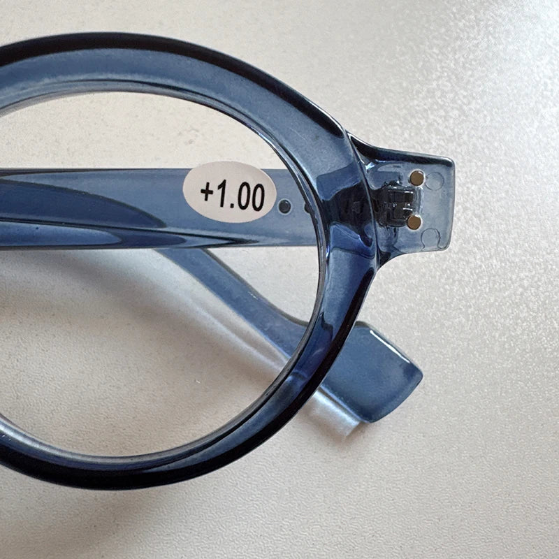 Reading Glasses Women Classic Vintage  Trendy Anti Blue Light Computer Eyewear Men Thick Round Frame Hyperopia Glasses Unisex
