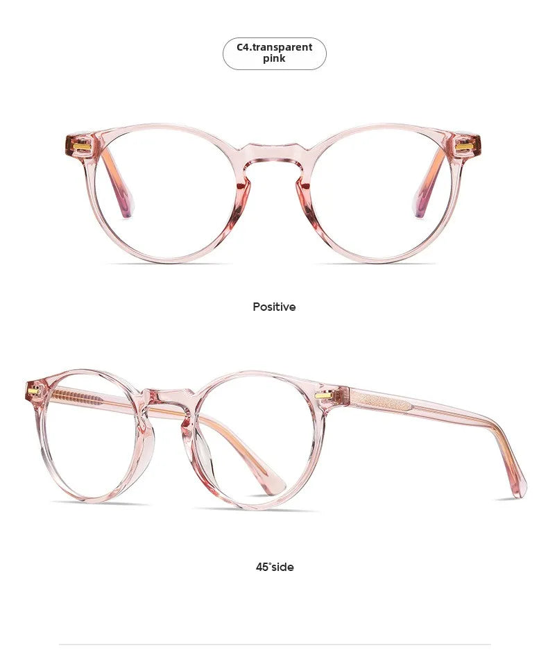ANTI BLUE LIGHT Round Prescription Glasses Men's Eyeglasses Lunettes Myopia Lenses Eyepieces for Reading Glass Eyewear