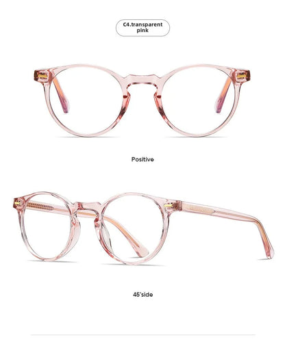 ANTI BLUE LIGHT Round Prescription Glasses Men's Eyeglasses Lunettes Myopia Lenses Eyepieces for Reading Glass Eyewear