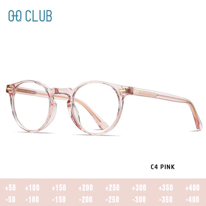 ANTI BLUE LIGHT Round Prescription Glasses Men's Eyeglasses Lunettes Myopia Lenses Eyepieces for Reading Glass Eyewear