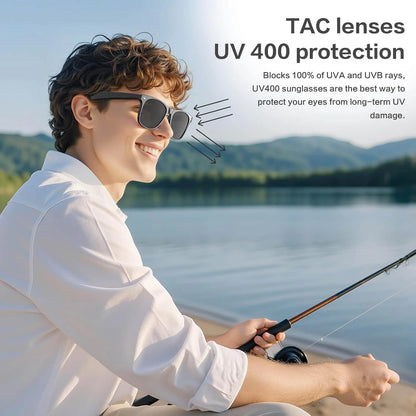 Ai Smart Glasses Unisex New Smart Glasses Recording Videos AI Photo Recognition Translation Call Sunglasses Men Women Waterproof Bluetooth Glasses