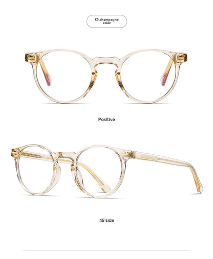 ANTI BLUE LIGHT Round Prescription Glasses Men's Eyeglasses Lunettes Myopia Lenses Eyepieces for Reading Glass Eyewear