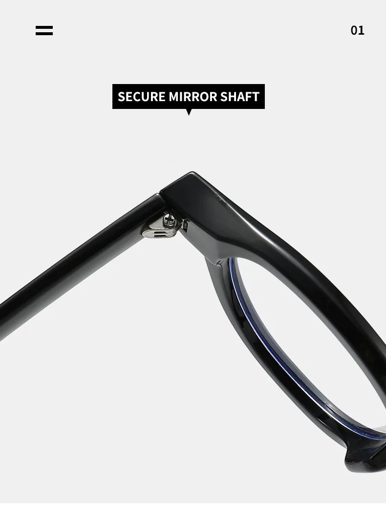 ANTI BLUE LIGHT  Round Women Glasses Frame Retro Sunglasses Rivets Decoration Optical Men Orange Eyeglasses Frame