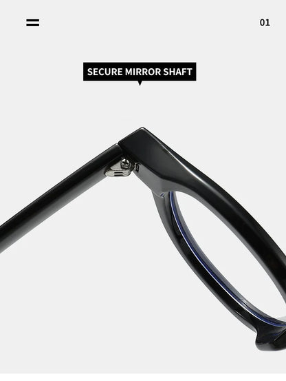 ANTI BLUE LIGHT  Round Women Glasses Frame Retro Sunglasses Rivets Decoration Optical Men Orange Eyeglasses Frame