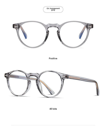 ANTI BLUE LIGHT Round Prescription Glasses Men's Eyeglasses Lunettes Myopia Lenses Eyepieces for Reading Glass Eyewear