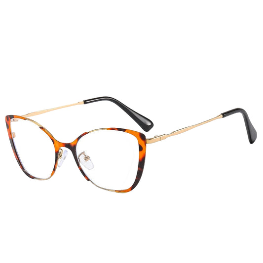 COMPUTER GLASSES / EXECUTIVE Trend New Fashion Metal Cat Eye Anti-Blue Light Luxury Women Glasses Brand Design Men Computer Reading Optical Spectacle Lentes