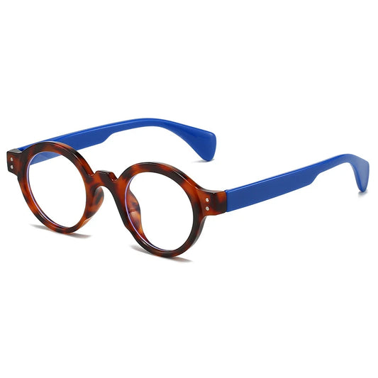 Reading Glasses Retro Round Spring Hinge Blue Light Blocking  Woman Men Classic Presbyopia Reader Glasses Diopter +1.0 To +4.0