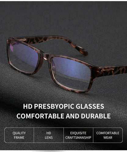 Reading Glasses Women Retro Anti Blue Light Clear Glasses Men Classic Rectangle Hyperopia Eyeglasses +1.0 +1.5 +2.0 +2.5 To +4.0