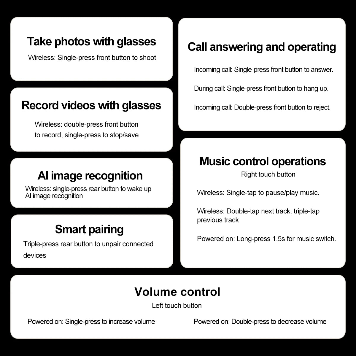 Ai Smart Glasses Unisex AI Camera Smart Glasses Q&A Translation Photo Take Video Record Wireless Call Protection Lenses Sports Sunglasses Gift
