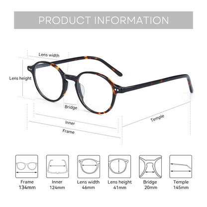 Acetate  Anti Blue Light Computer Eyeglasses Unisex