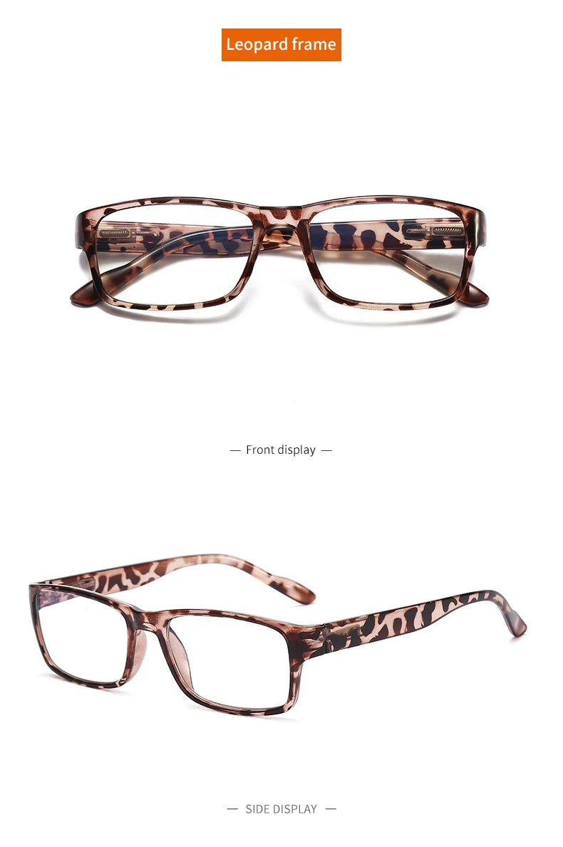 Reading Glasses Women Retro Anti Blue Light Clear Glasses Men Classic Rectangle Hyperopia Eyeglasses +1.0 +1.5 +2.0 +2.5 To +4.0