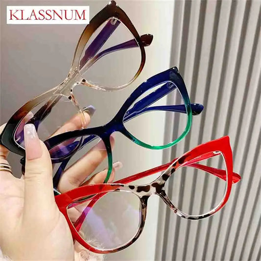 2024 Fashion Cat Eye Glasses MEN / Women Vintage Computer Eyeglasses T-shaped Optical Glasses Anti Blue Light Blocking Eyewear