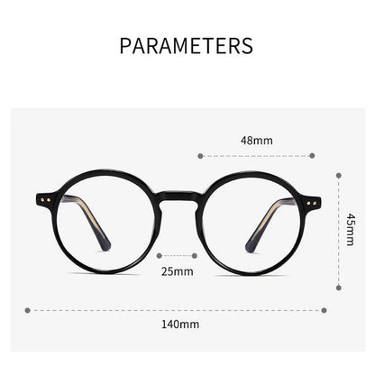 ANTI BLUE LIGHT Round Prescription Glasses For The Nearsighted Fashion TR90 Women Men Myopes Lunettes