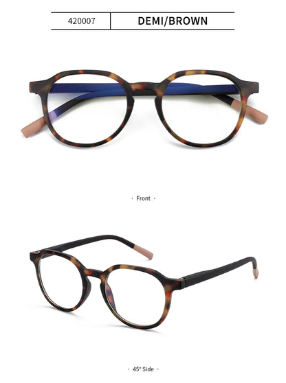 ANTI BLUE LIGHT Retro Circular  Glasses Blue Light Blocking Round Computer Eyeglasses for Unisex Fashion