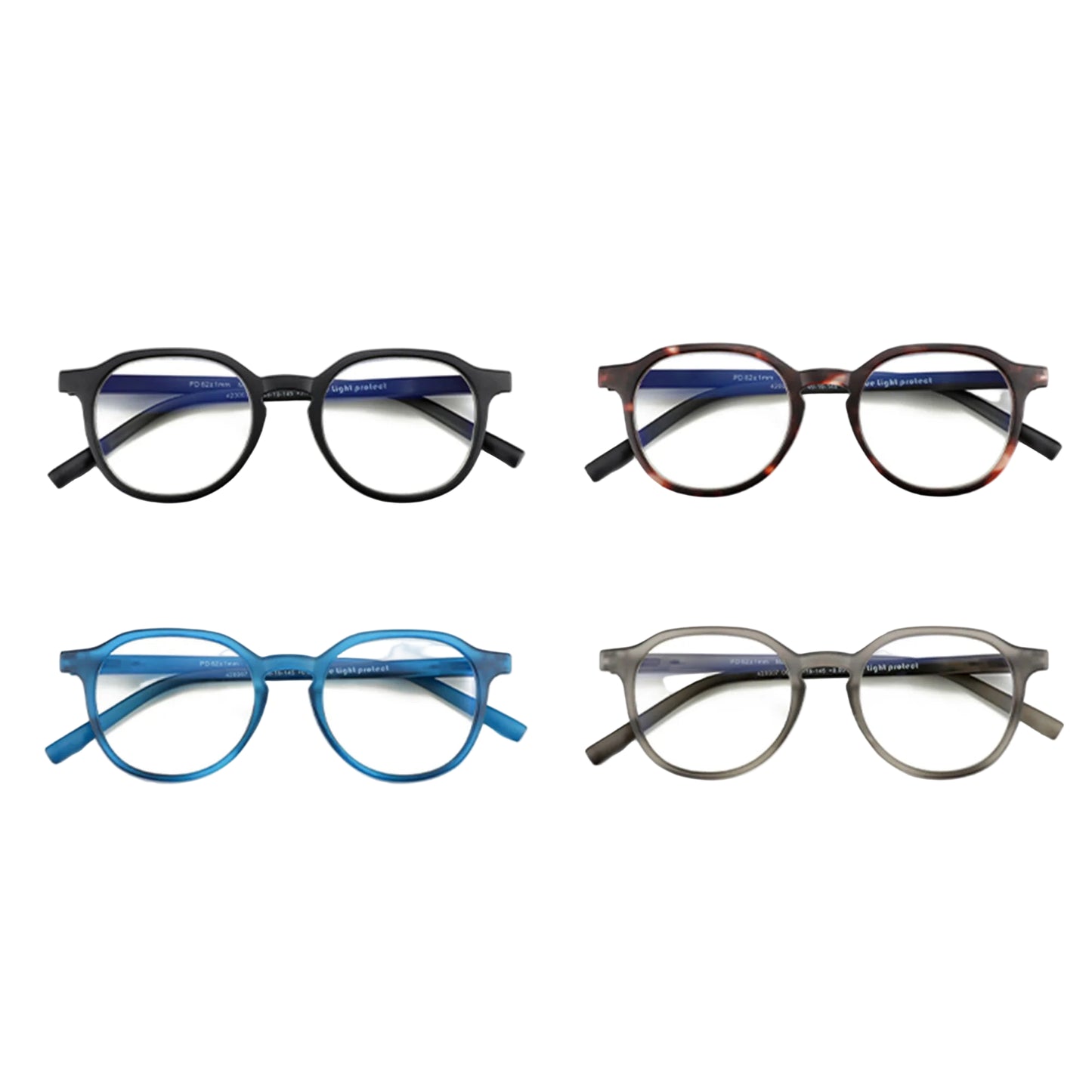 ANTI BLUE LIGHT Retro Circular  Glasses Blue Light Blocking Round Computer Eyeglasses for Unisex Fashion