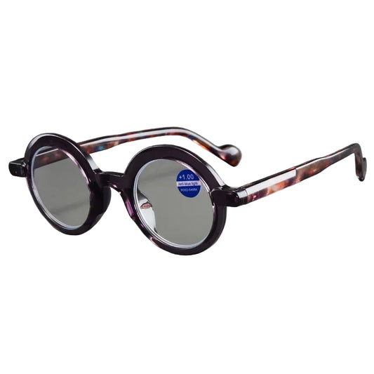 READING GLASSES Round Frame for Reading Anti-Blue Light High-definition Fashionable Presbyopia Eyewear