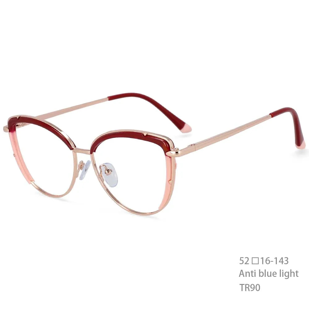 COMPUTER GLASSES ANTI BLUE LIGHT Frames Women Tr90 Fashion Computer Eyeglasses