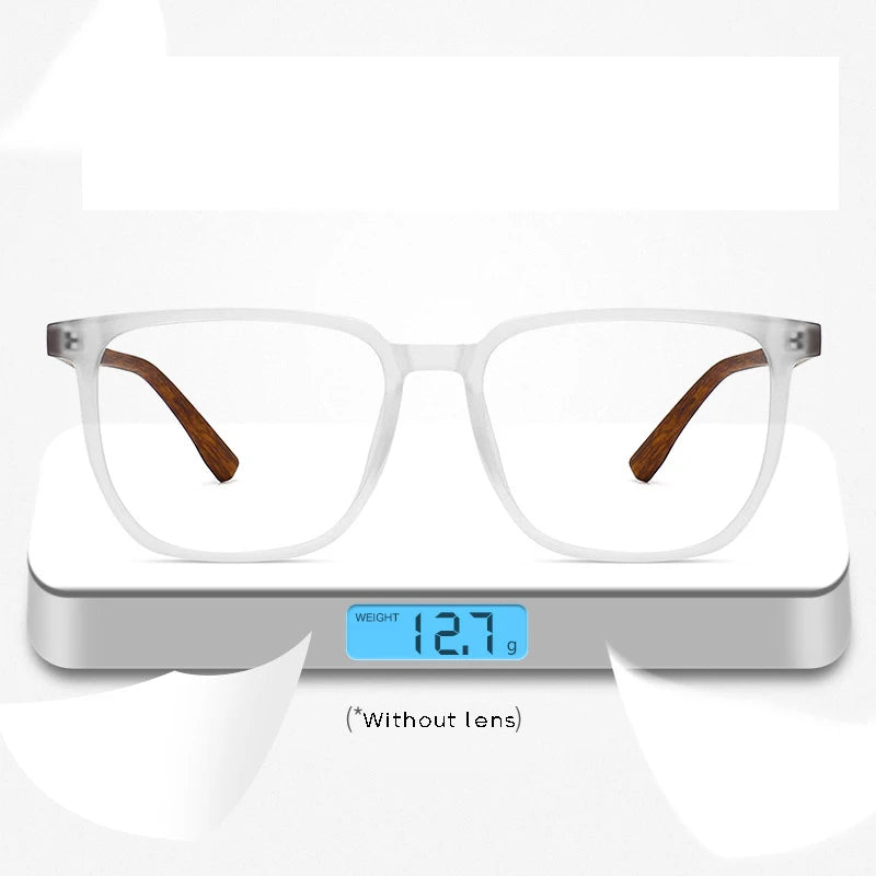 ANTI BLUE LIGHT Wood Pattern Retro /  Glasses for Men Optical TR90 MEN / WOMEN  Square Glasses Frame  Clear Lens Gift Frames F75233