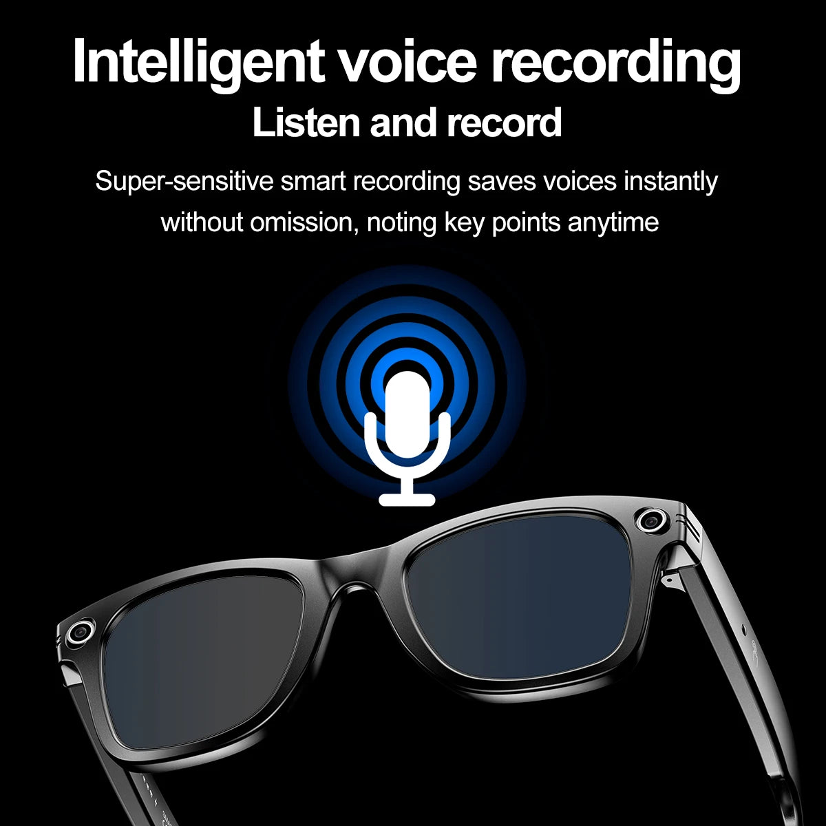 Ai Smart Glasses Unisex AI Camera Smart Glasses Q&A Translation Photo Take Video Record Wireless Call Protection Lenses Sports Sunglasses Gift