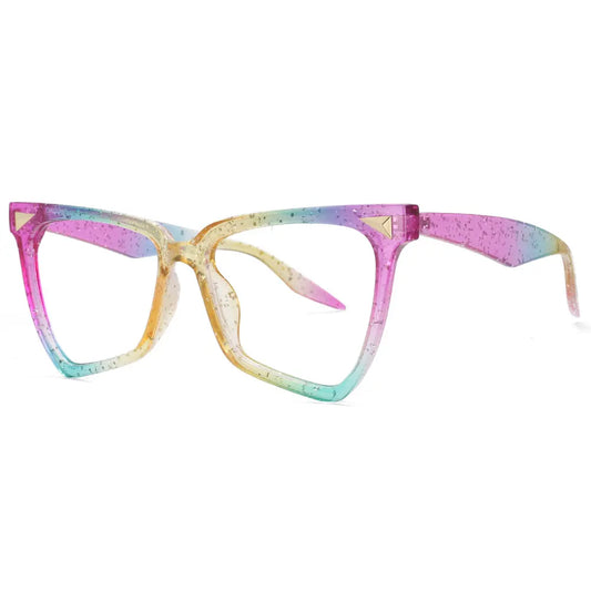 COMPUTER GLASSES / EXECUTIVE  Women Rainbow Glasses Frames Anti Blue Light Fashion Computer Eyeglasses