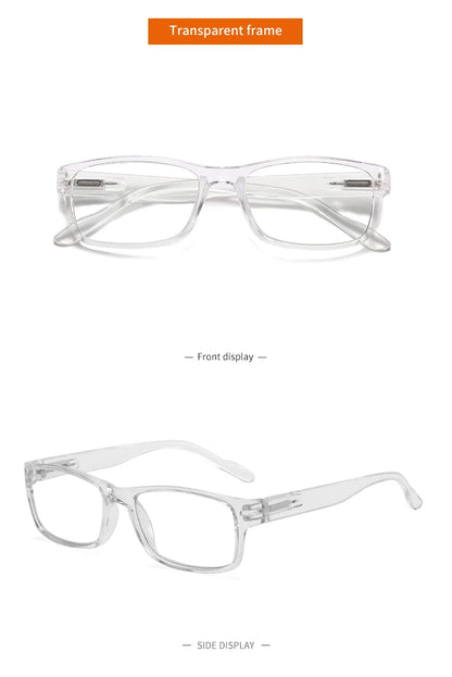 Reading Glasses Women Retro Anti Blue Light Clear Glasses Men Classic Rectangle Hyperopia Eyeglasses +1.0 +1.5 +2.0 +2.5 To +4.0