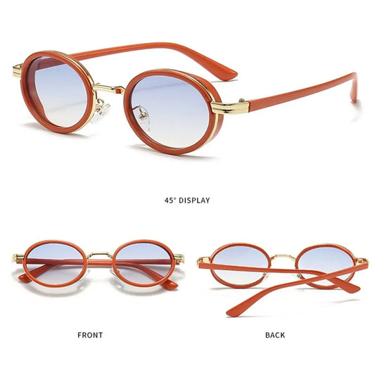 Retro Oval Sunglasses Women / Men Fashion Hip-Hop Metal   UV400