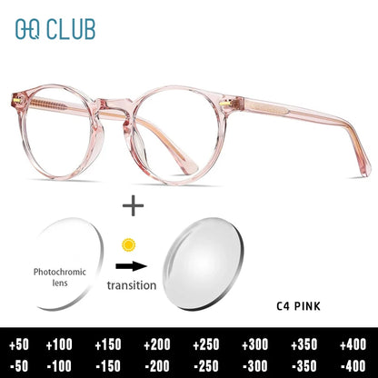 ANTI BLUE LIGHT Round Prescription Glasses Men's Eyeglasses Lunettes Myopia Lenses Eyepieces for Reading Glass Eyewear