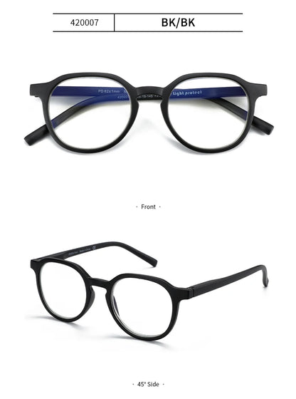 ANTI BLUE LIGHT Retro Circular  Glasses Blue Light Blocking Round Computer Eyeglasses for Unisex Fashion