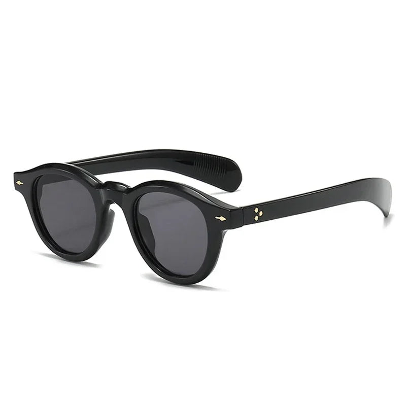 ANTI BLUE LIGHT  Round Women Glasses Frame Retro Sunglasses Rivets Decoration Optical Men Orange Eyeglasses Frame