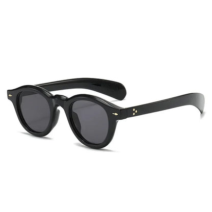 ANTI BLUE LIGHT  Round Women Glasses Frame Retro Sunglasses Rivets Decoration Optical Men Orange Eyeglasses Frame