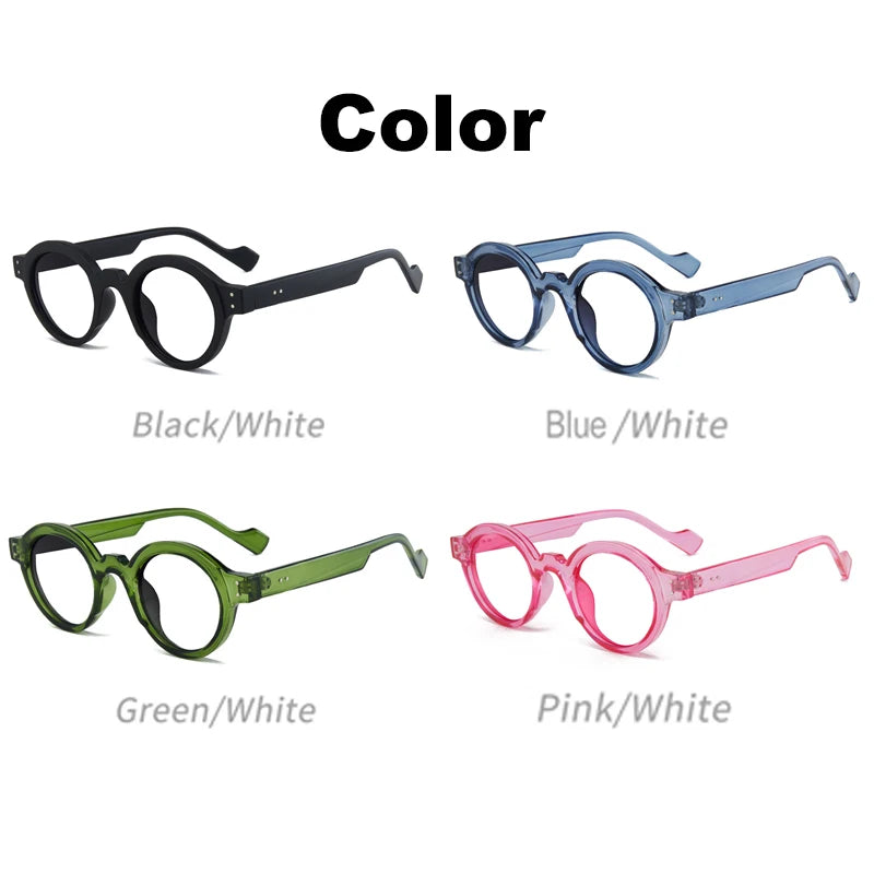 Reading Glasses Women Classic Vintage  Trendy Anti Blue Light Computer Eyewear Men Thick Round Frame Hyperopia Glasses Unisex